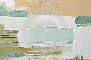 Art oil and acrylic smear canvas painting wall. Abstract pastel color stain brushstroke texture background. AI generated