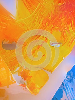 The Art Of The Paint Brush, Swishes & Swirls - Orange & Yellow & Hint Of Blue Collection