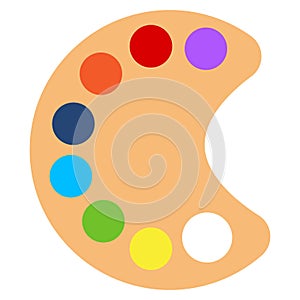 Art paint pallette icon, vector illustration