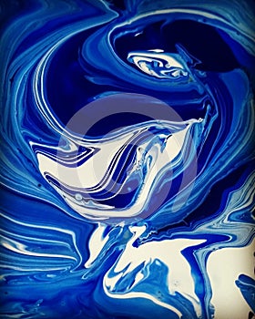 Blue and white colours art Marge photo