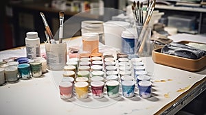 Art painter brush artist watercolor designer painting creativity hobby palette paintbrush education coloring