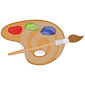 Art Palette Cartoon Illustration Vector