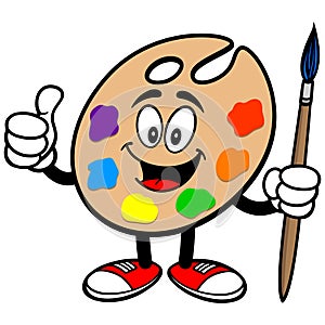 Art Palette with Thumbs Up