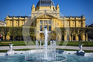 Art Pavilion and fountain, Zagreb