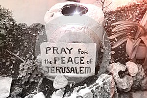 Garden Tomb in Jerusalem Pray for the Peace photo