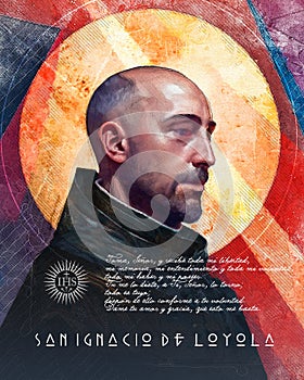 Art portrait of Saint Ignatius of Loyola