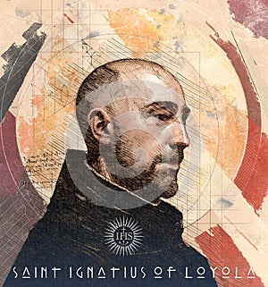 Art portrait of Saint Ignatius of Loyola