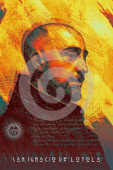Art portrait of Saint Ignatius of Loyola