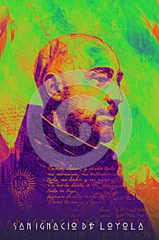 Art portrait of Saint Ignatius of Loyola