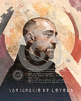 Art portrait of Saint Ignatius of Loyola