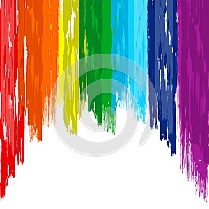 Art rainbow brush abstract color background