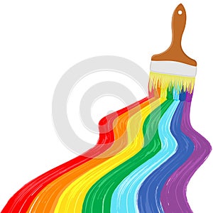 Art rainbow brush stroke paint splash vector background