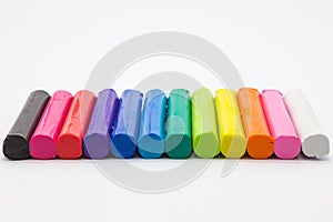 Art rainbow of clay colours, creative craft product