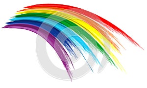 Arte arcobaleno colore spazzola colpo colore disegnare 