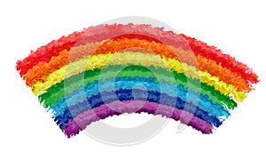 Art rainbow color brush stroke paint splash background