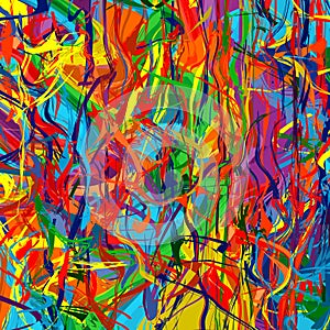 Art rainbow color splash brush strokes paint abstract vector background