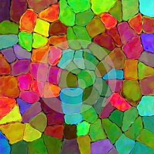 Art rainbow color stone wall texture paint background