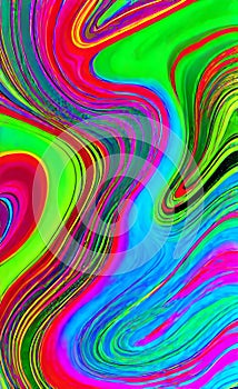 Art rainbow psychedelic oil paint abstract graphic poster web page PPT background. Digital art wallpaper.