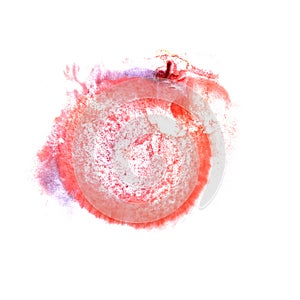 art The red watercolor ink paint blob watercolour splash colorfu