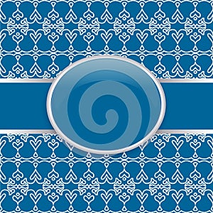 Art retro blue ornate cover