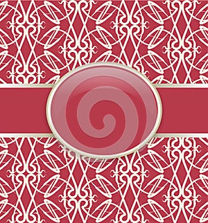 Art retro red ornate cover