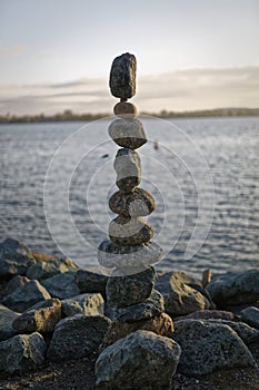 Rock balancing