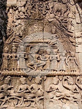 Art on sandstone wall