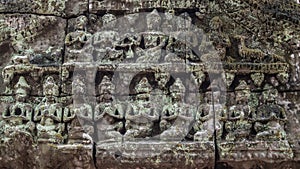 Art on sandstone wall