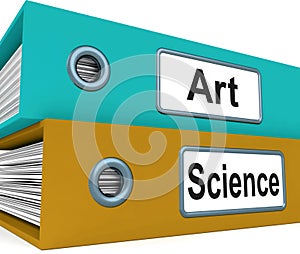 Art Science Folders Mean Humanities Or Sciences photo