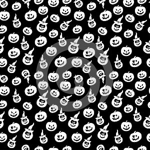 Art seamless pattern for Happy Halloween background. Design temp