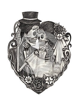 Art skull day of the dead.