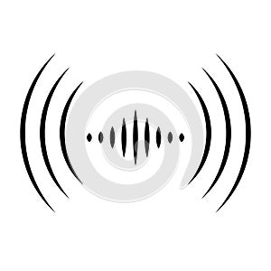 Art sound radio wave icon vector wifi sound signal connection for graphic design, logo, website, social media, mobile app, UI