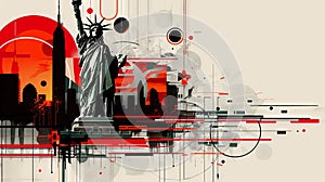 art of the Statue of Liberty. Generative AI