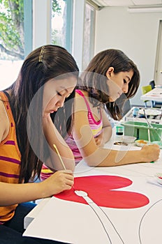 Art Students Working