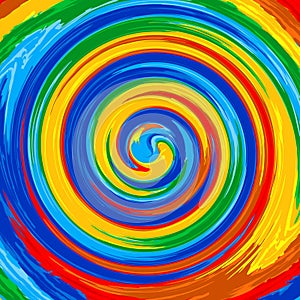 Art swirl rainbow splash color paint abstract background