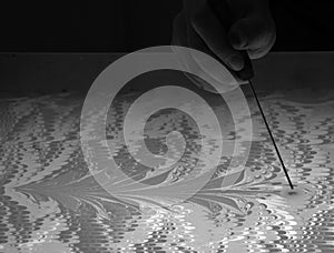 Art Technique - Marbling - Abstract Tree