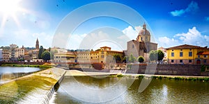 Travel in Europe; romantic view in Florence. Italy. Toscana; Old photo