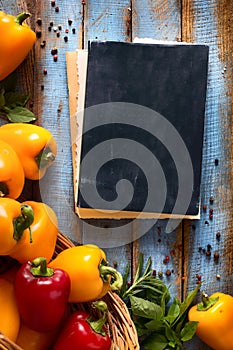 Art Vegetables on wood photo