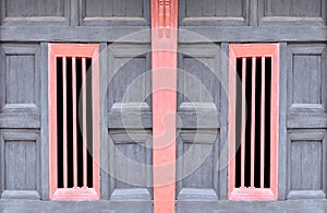 Art of wall and window wooden board in Thailand.