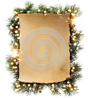 Art Winter Christmas frame