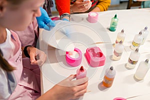 Art workshops for children - preparing handmade soap