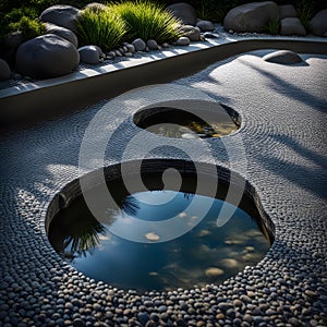 Art of Zen: A Conceptual Pond, Harmony in Design Serenity in Balance
