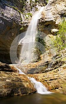 Artazul waterfall. Artazul waterfall on the river Udarbe, Ollo valley, Navarra.