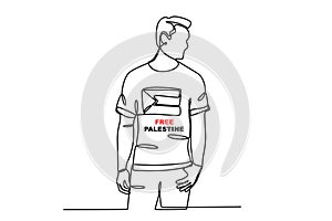 A man defending Palestine