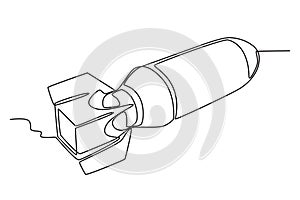 Close-up view of nuclear weapons