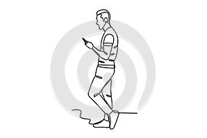 A man addicted to the internet