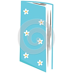 2d illustration floral notebook flat design
