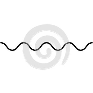 2d illustration wavy line symbol