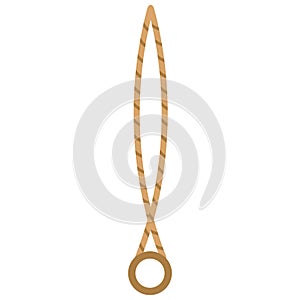 2d illustration loop rope with circle knot