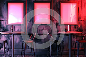 Neon mockup. Arte com IA photo